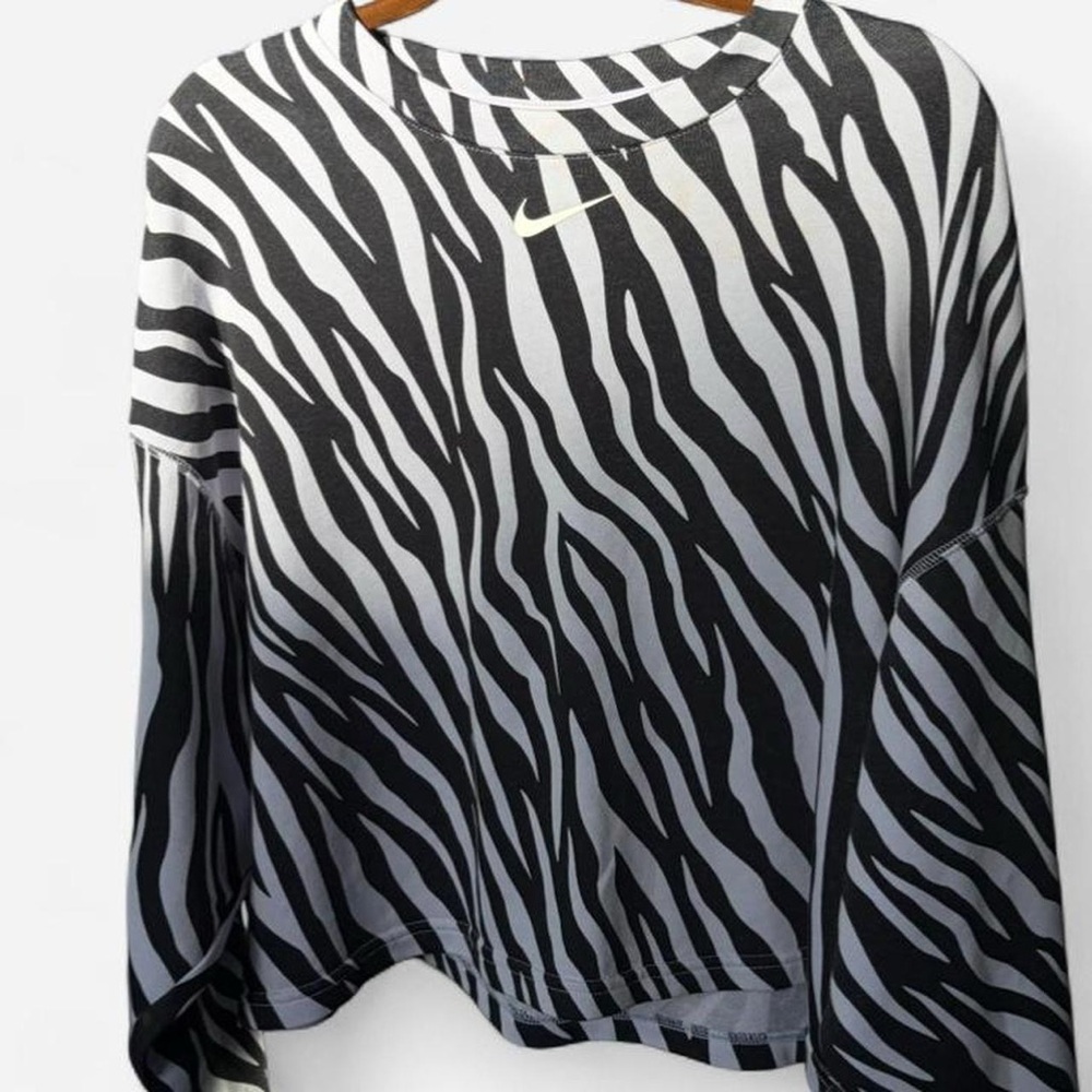 Nike Women's Zebra Print Sweatshirt in Black and White